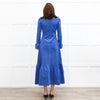Aspiga Blue Corduroy Prairie Dress