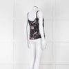 Reformation Black & White Strappy Top With Ladies Print