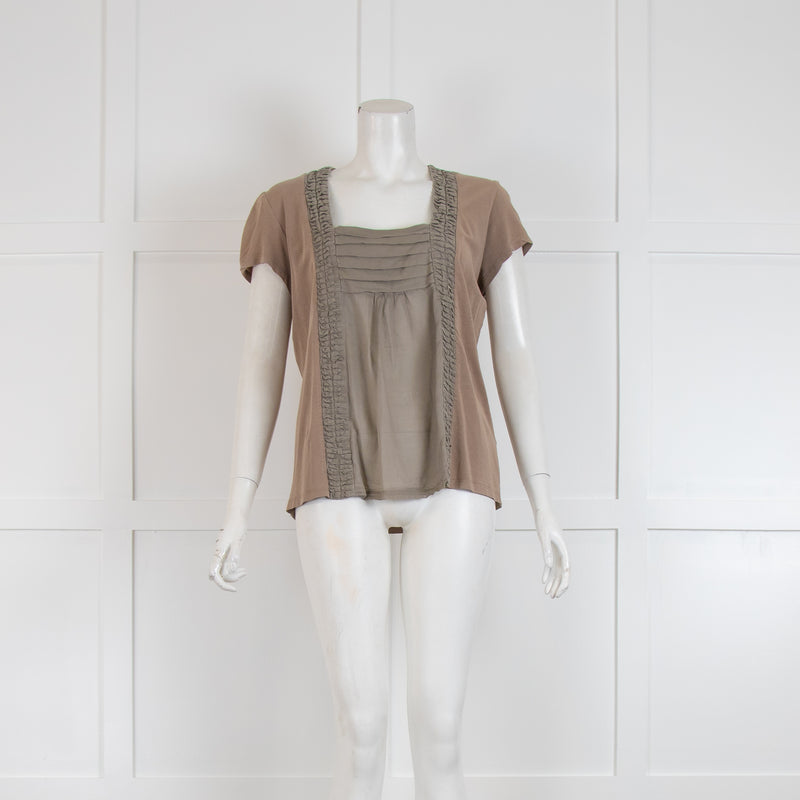 Weekend Max Mara Light Brown Top with Pleating