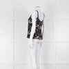 Reformation Black & White Strappy Top With Ladies Print
