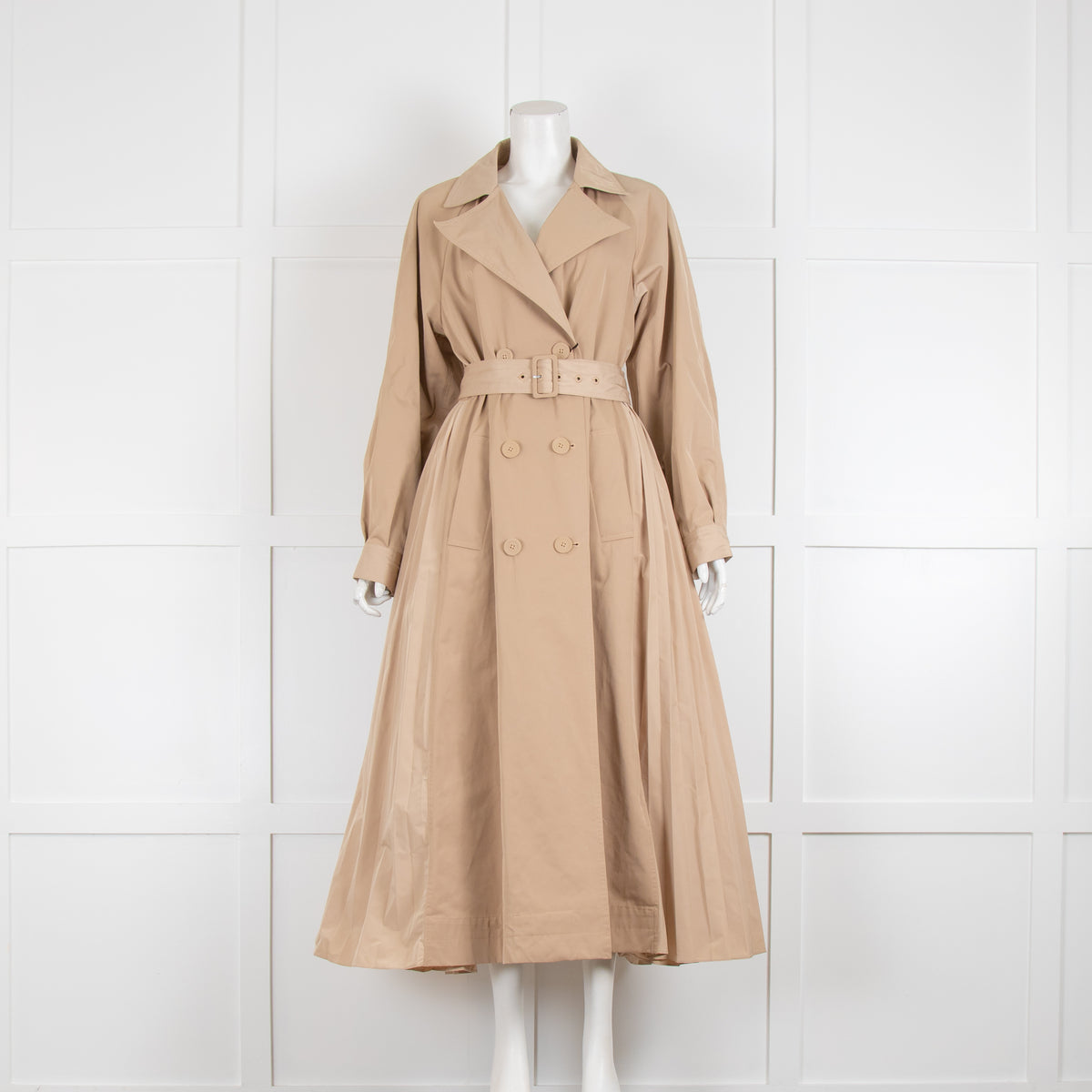 Twinswet Milano Beige Trench with Pleats