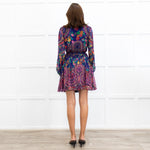 Saloni Purple Floral Silk Tilly Dress