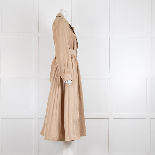 Twinswet Milano Beige Trench with Pleats