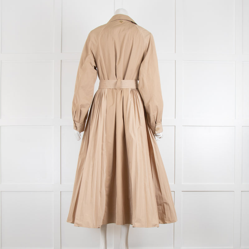 Twinswet Milano Beige Trench with Pleats