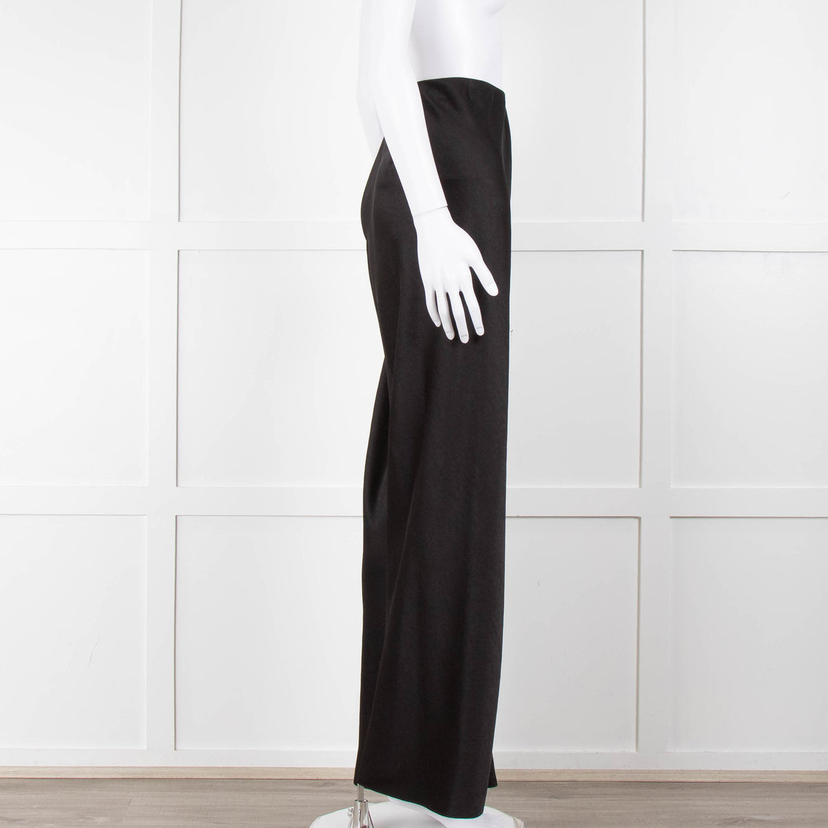 Vince Black Wide Leg Pull On Satin Trousers