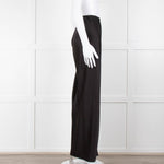 Vince Black Wide Leg Pull On Satin Trousers