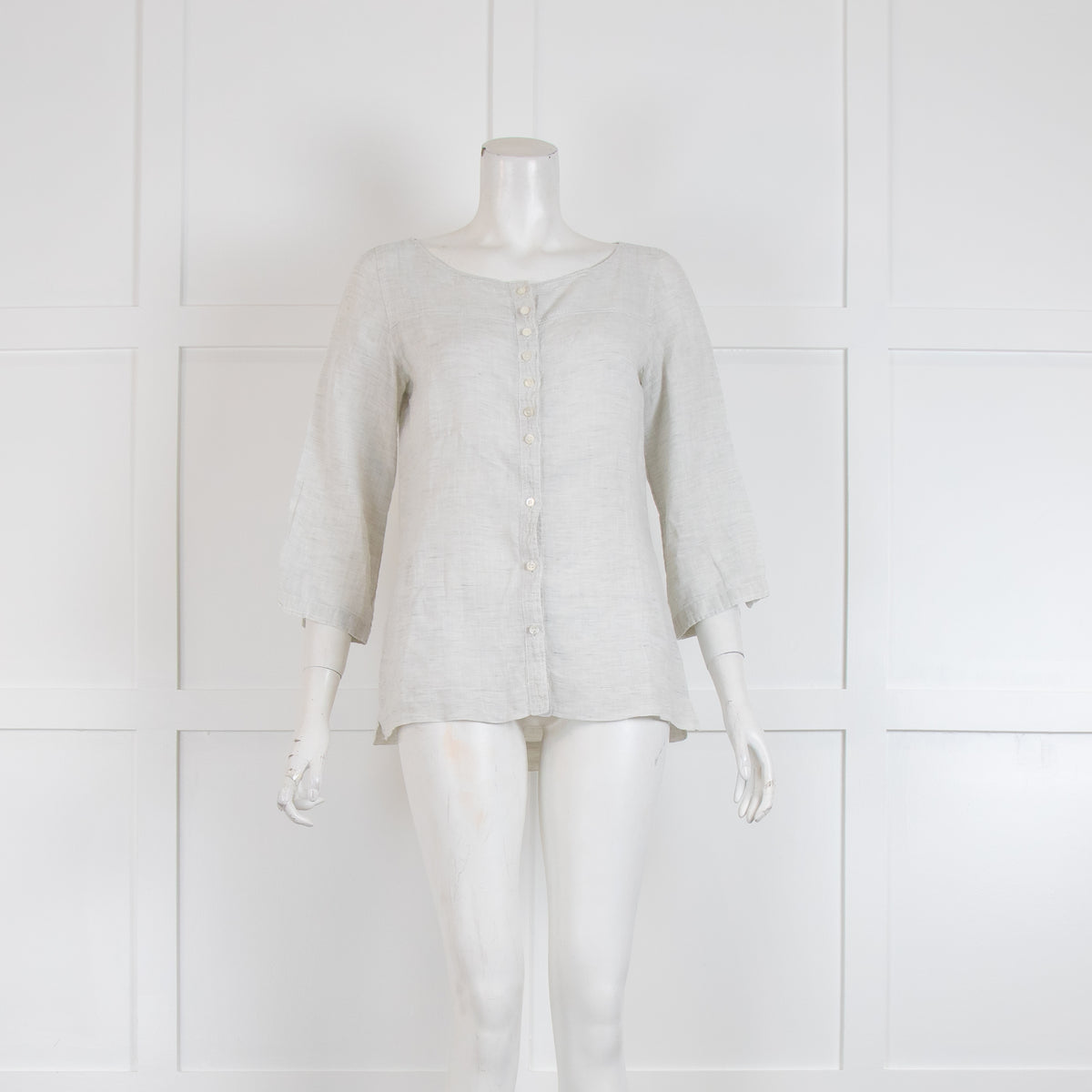 Rosso35 Light Grey Linen Blouse