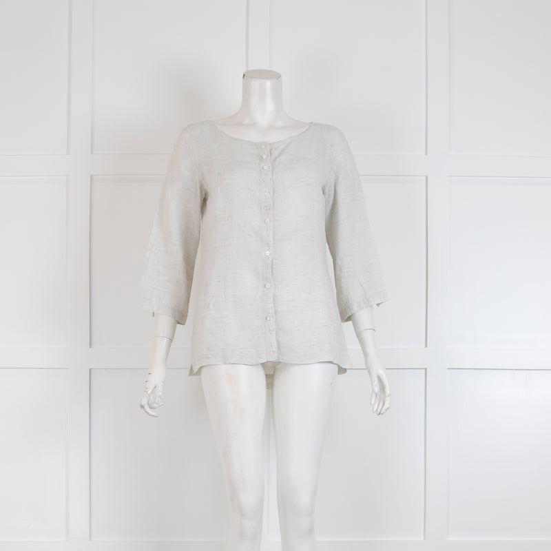 Rosso35 Light Grey Linen Blouse