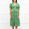 Ba&sh Plume Green Mandala Print Midi Dress
