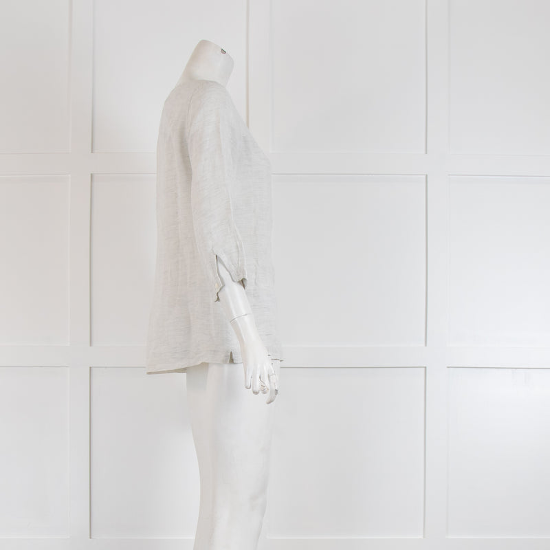 Rosso35 Light Grey Linen Blouse