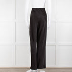 Vince Black Wide Leg Pull On Satin Trousers