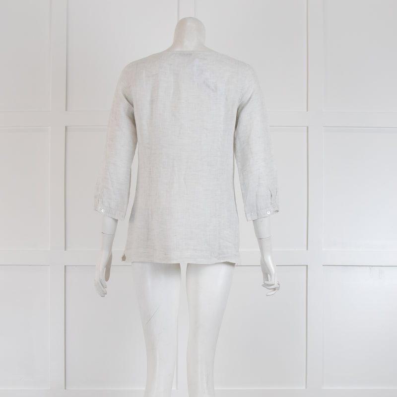 Rosso35 Light Grey Linen Blouse