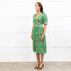 Ba&sh Plume Green Mandala Print Midi Dress