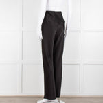 Vince Black Wide Leg Pull On Satin Trousers