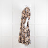 Second Female Black Patterned Print Dropped Waist Midi Dress