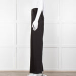 Vince Black Wide Leg Pull On Satin Trousers