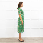 Ba&sh Plume Green Mandala Print Midi Dress