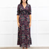Ba&sh Fazia Purple Floral V Neck Maxi Dress
