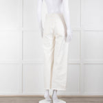 DL1961 Cream Hepburn Wide Leg Jeans