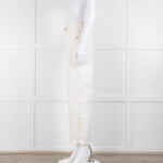 DL1961 Cream Hepburn Wide Leg Jeans