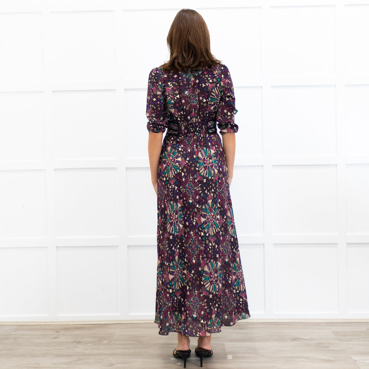 Ba&sh Fazia Purple Floral V Neck Maxi Dress