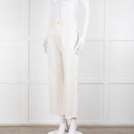 DL1961 Cream Hepburn Wide Leg Jeans