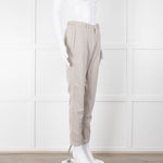 Transit Par Such Beige Trousers With Elasticated Waistband
