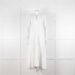 Me + Em White Broderie Anglaise Button Front Dress