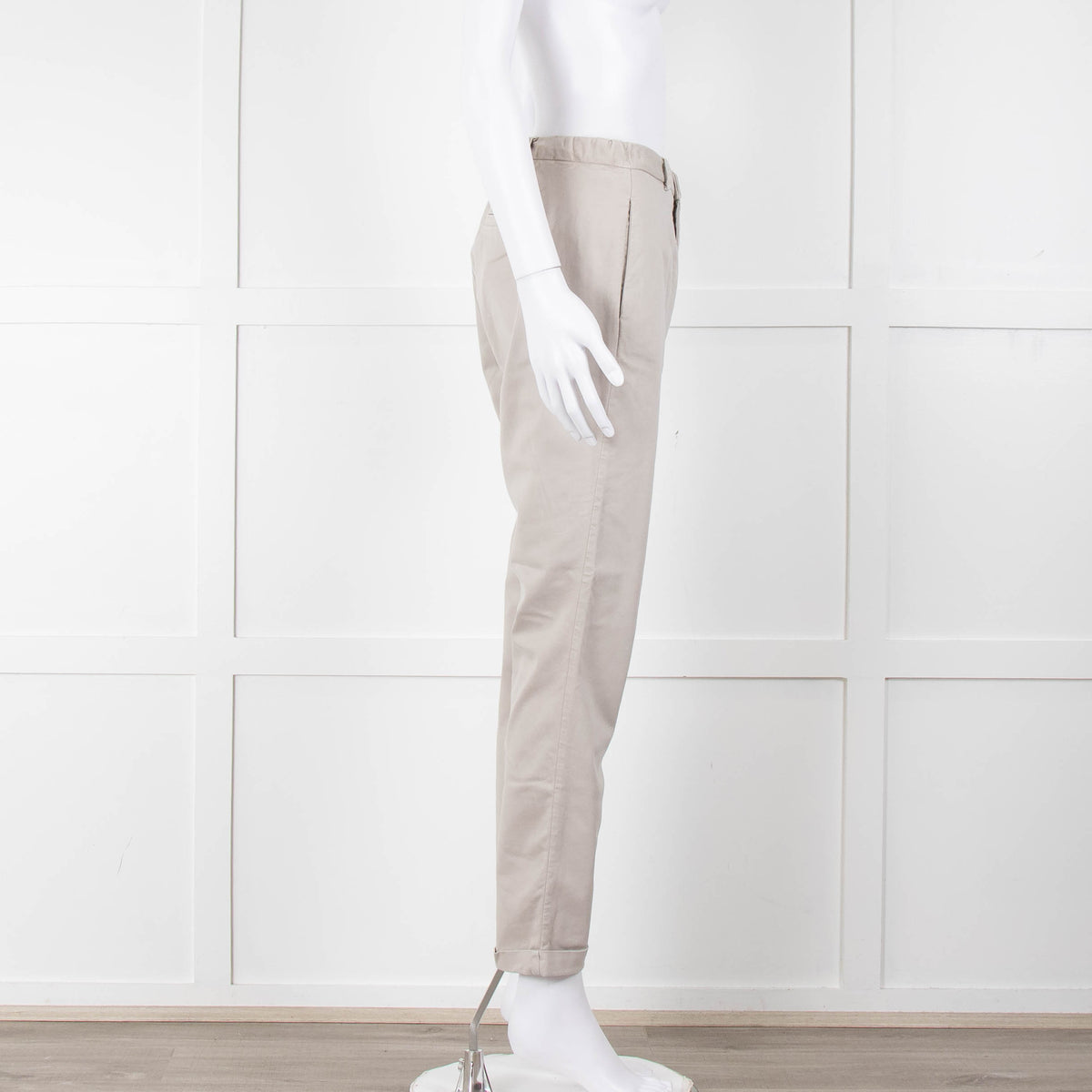 Transit Par Such Beige Trousers With Elasticated Waistband