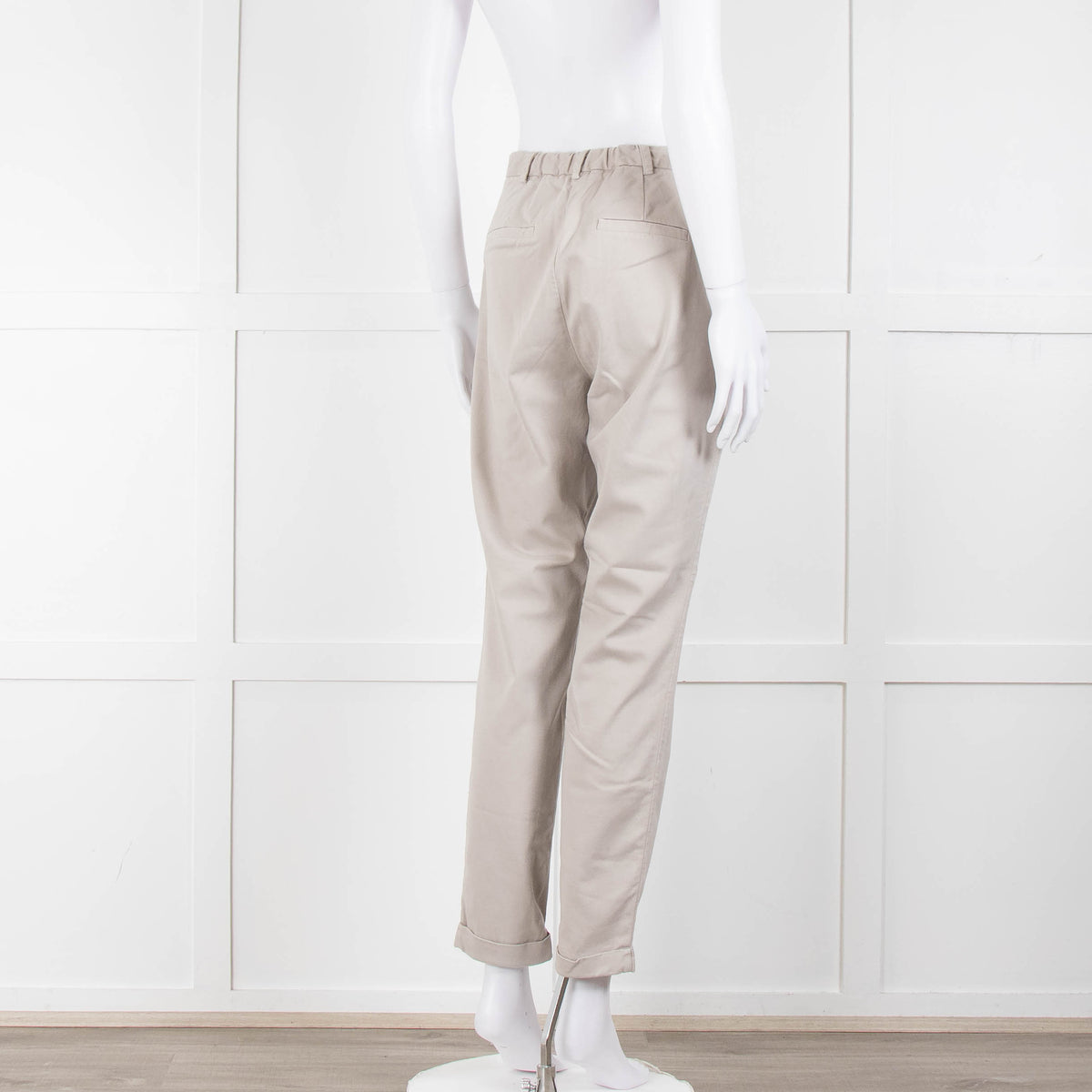 Transit Par Such Beige Trousers With Elasticated Waistband
