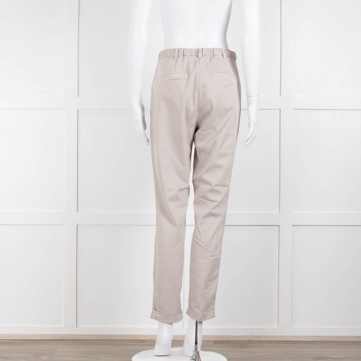 Transit Par Such Beige Trousers With Elasticated Waistband