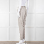 Transit Par Such Beige Trousers With Elasticated Waistband