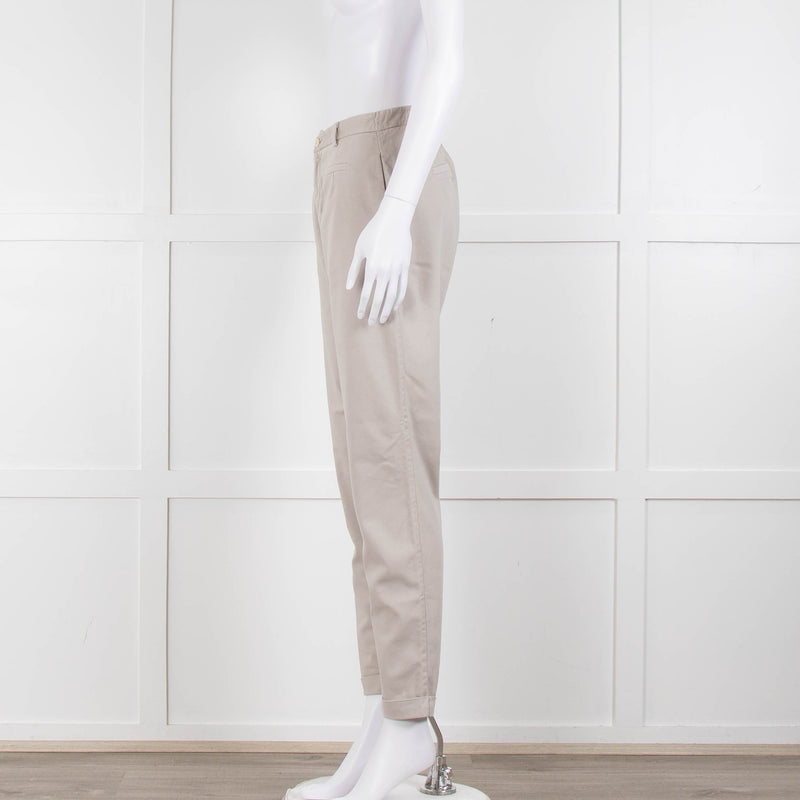 Transit Par Such Beige Trousers With Elasticated Waistband
