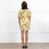 Ganni Yellow Floral Shadow Flan Mini Dress