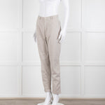 Transit Par Such Beige Trousers With Elasticated Waistband