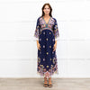 ba&sh Dark Blue Patterend Top Lufia Dress