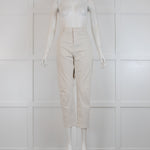 Nili Lotan Cream Twill Trousers