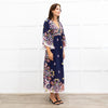 ba&sh Dark Blue Patterend Top Lufia Dress