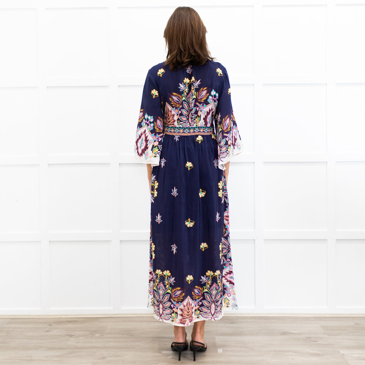 ba&sh Dark Blue Patterend Top Lufia Dress