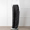 Equipment Black and Grey Animal Print Wide Leg Trousers