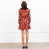 Saloni Silk Red Ruffle Tilly Mini Dress