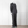 Equipment Black and Grey Animal Print Wide Leg Trousers