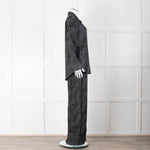 Equipment Black and Grey Animal Print Wide Leg Trousers