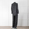 Equipment Black and Grey Animal Print Wide Leg Trousers