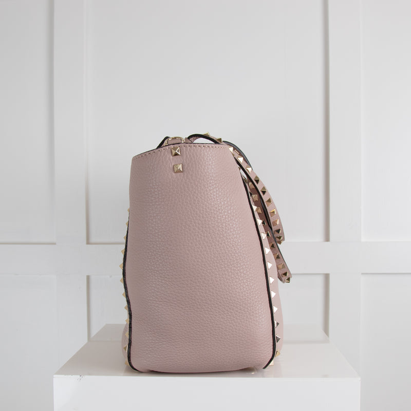 Valentino Rockstud Grainy Calfskin Tote Bag