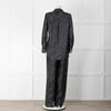 Equipment Black and Grey Animal Print Wide Leg Trousers