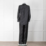 Equipment Black and Grey Animal Print Wide Leg Trousers