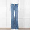 Sandro Braided Waist Wide Leg Jeans