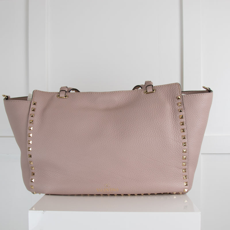 Valentino Rockstud Grainy Calfskin Tote Bag