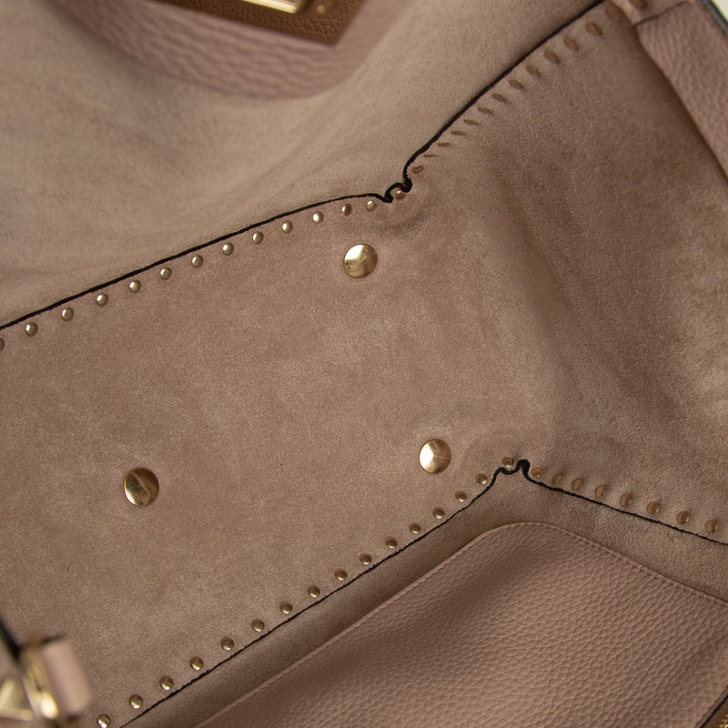 Valentino Rockstud Grainy Calfskin Tote Bag
